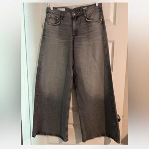 Zara Wide Leg Gray Jeans